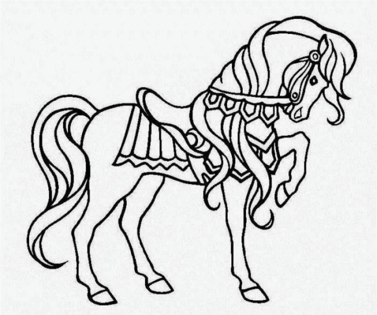 1200x1003 Colour Drawing Free Hd Wallpapers Horse For Kids Coloring Page