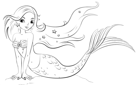 480x297 Mermaid Color Pages Coloring To Pretty Draw Image Kids Coloring