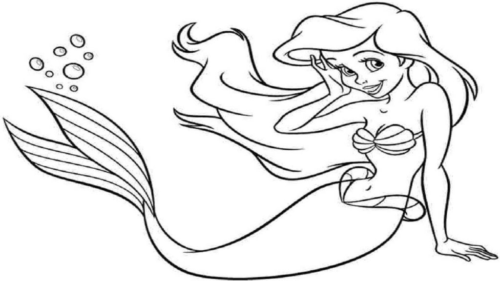 1024x576 Mermaid Drawings For Kids