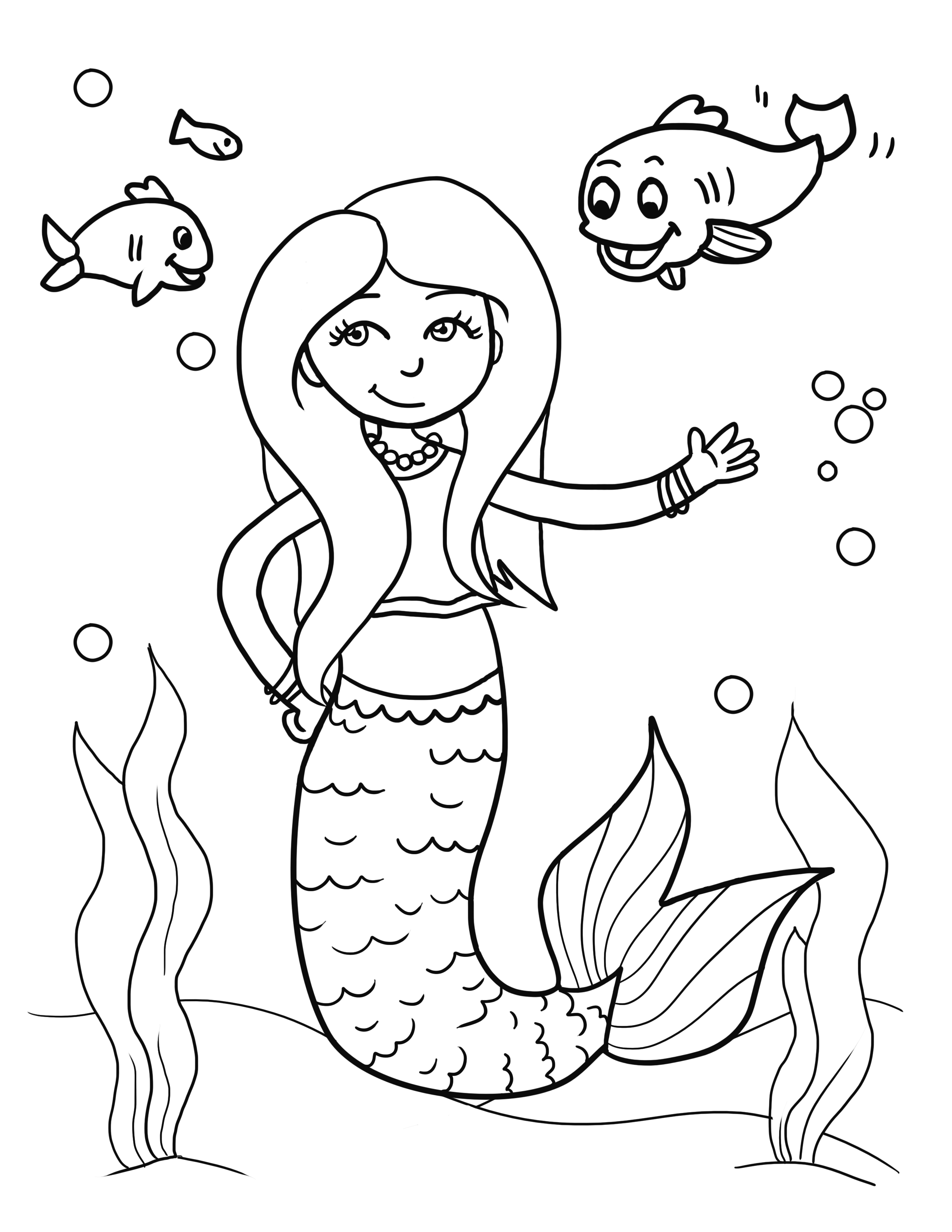 Kids Mermaid Drawing at GetDrawings | Free download