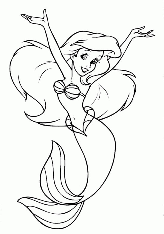 550x781 Mermaid Coloring Pages Little Mermaid Coloring Pages For Kids