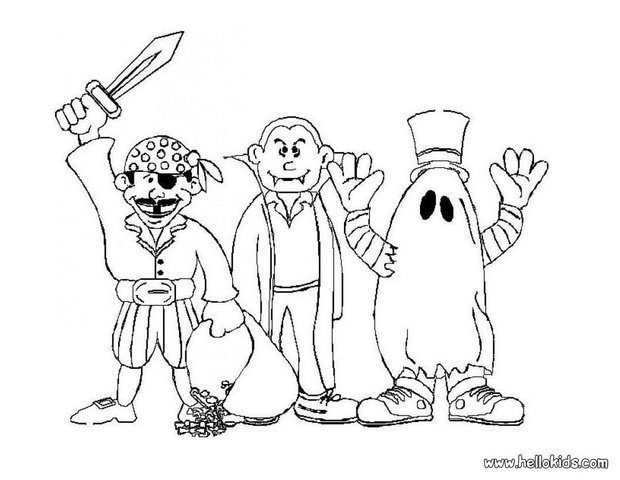 620x480 Halloween Monsters Coloring Pages