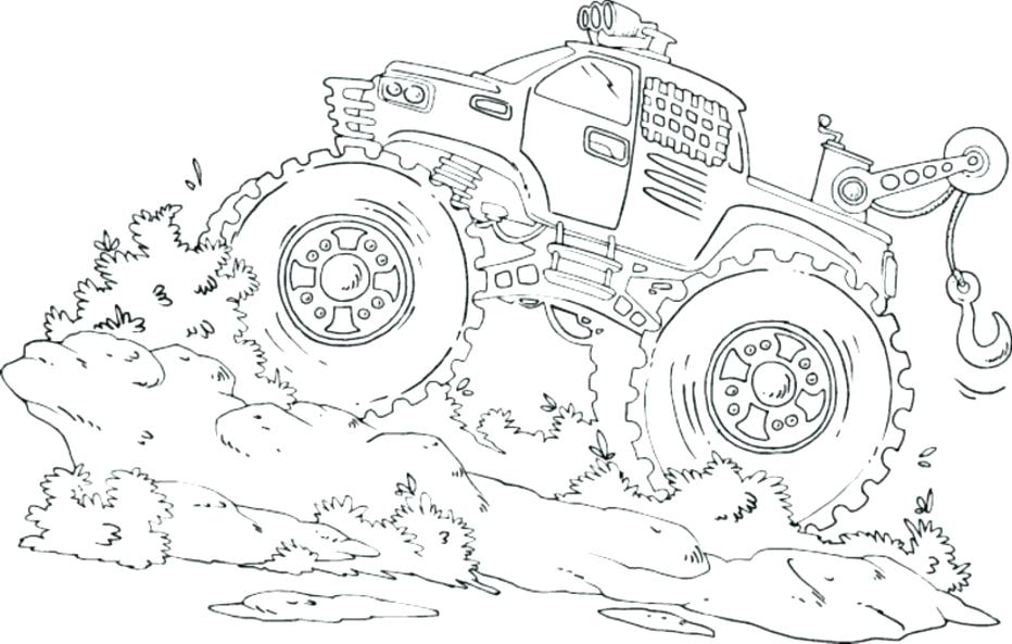 932x593 Awesome Excellent Coloring Pages Of Monster Trucks New Truck