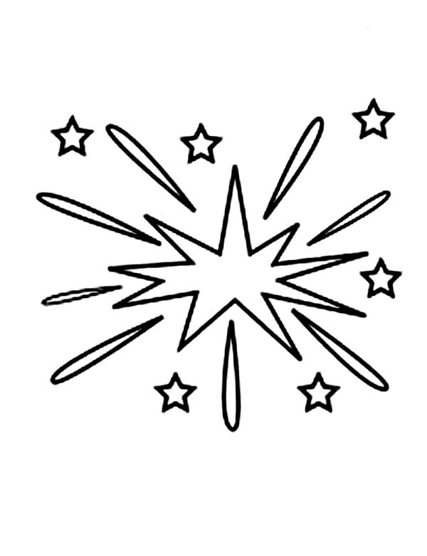 600x780 Kids Drawing Of Fireworks Coloring Page