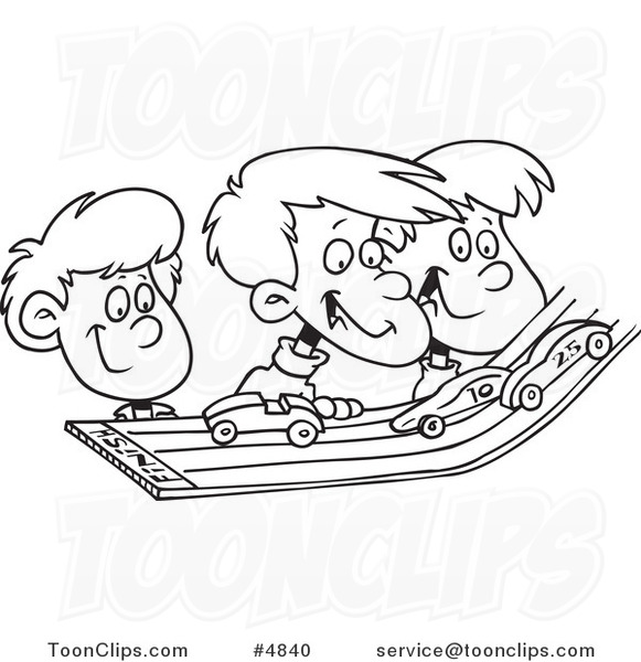 581x600 Cartoon Black And White Line Drawing Of A Group Of Kids Playing