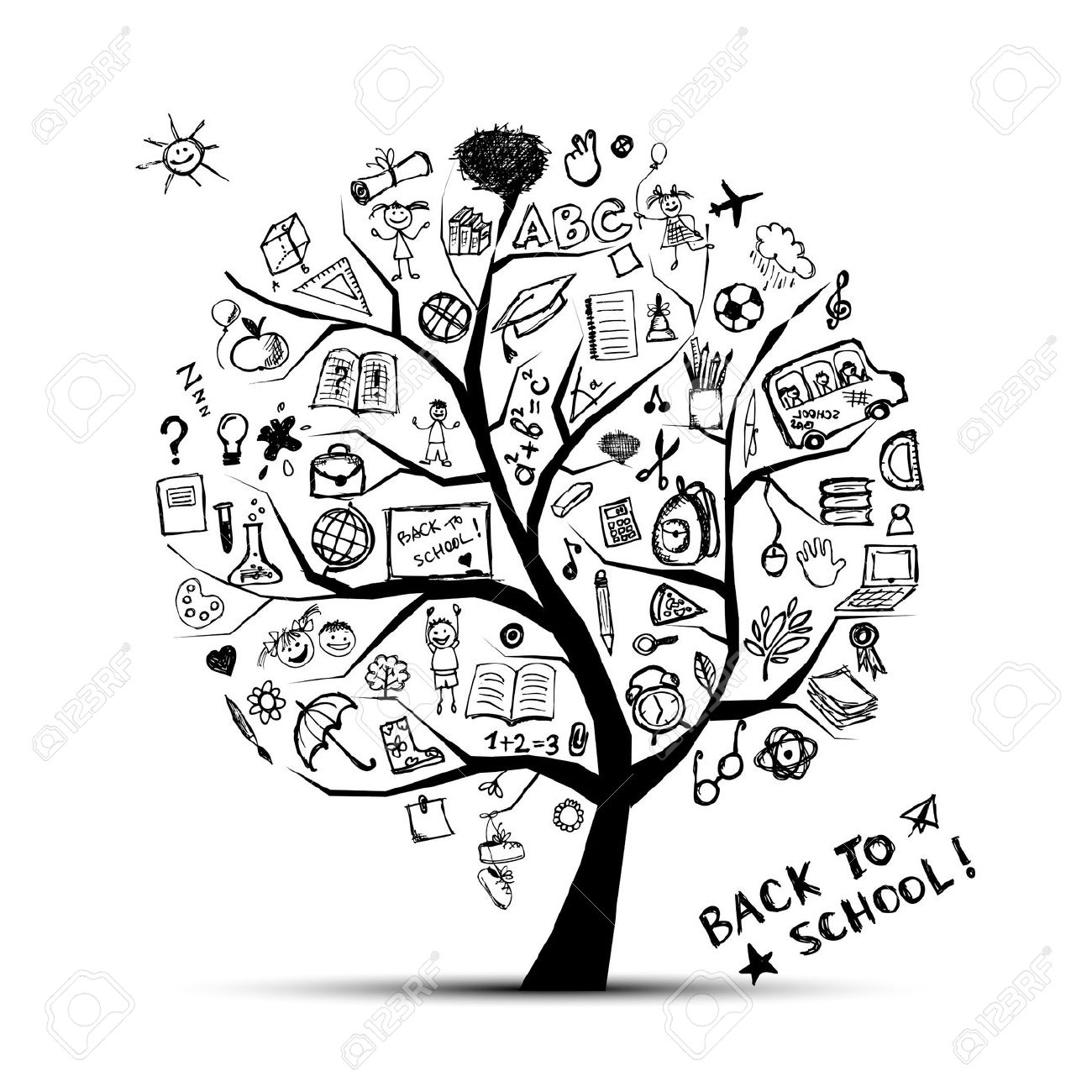 1300x1300 Drawings Of Kids School Things