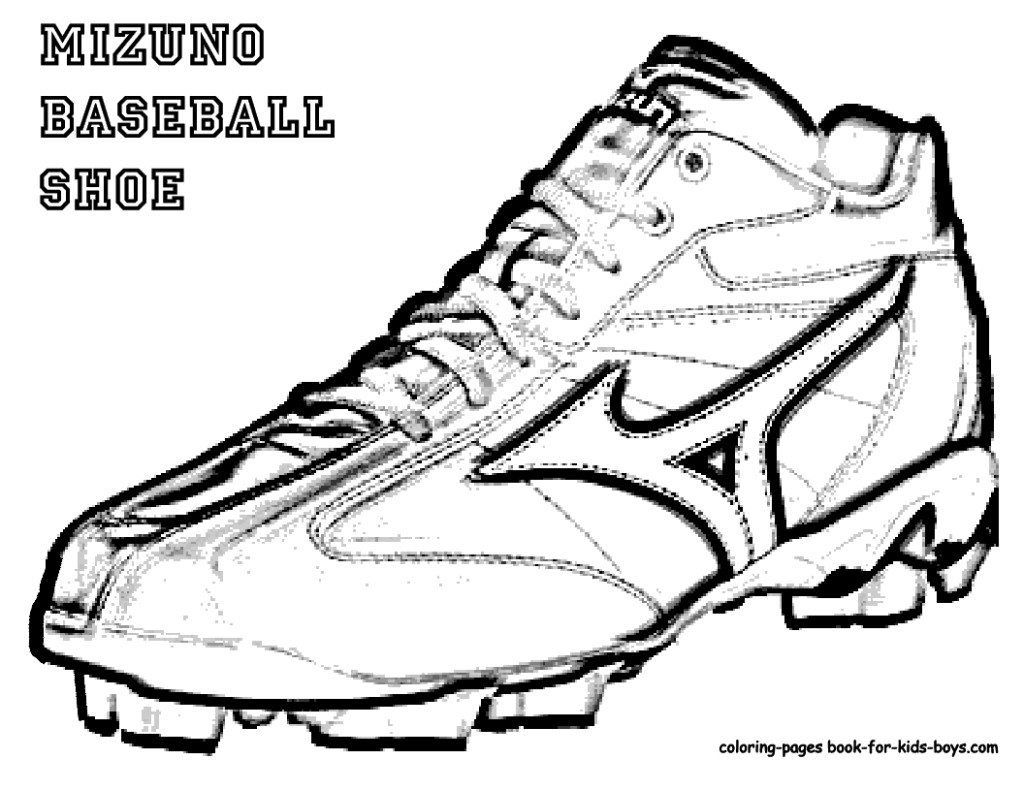 1024x791 Mizuno Baseball Shoes Colouring Books Page Coloring Pages Book
