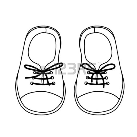 450x450 Sketch Childrens Sandals For A Boy Royalty Free Cliparts, Vectors