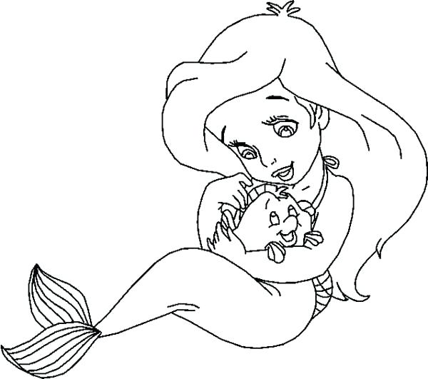 600x531 Mermaid Color Pages Mermaid Coloring Pages For Kids Swimming