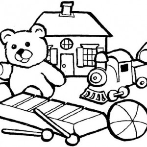 300x300 Group Of Little Kids Toys Coloring Pages Best Place To Color