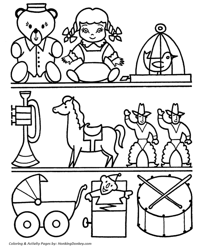 670x820 Christmas Toys Coloring Pages