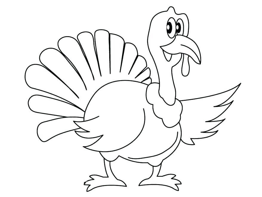 878x659 Turkey Images To Color Free Printable Thanksgiving Turkey Coloring