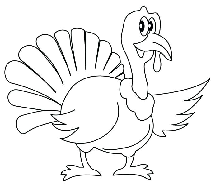678x600 Elegant Free Turkey Coloring Pages For Preschoolers For Free