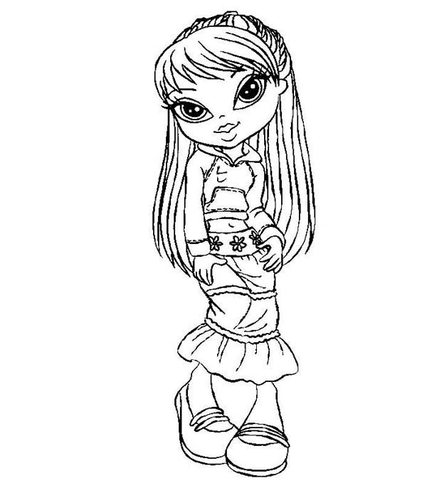 600x686 How To Draw Chloe Bratz Kidz Coloring Pages Batch Coloring