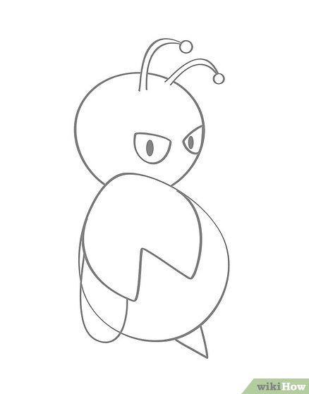 438x559 How To Draw A Cartoon Killer Bee 9 Steps (With Pictures)