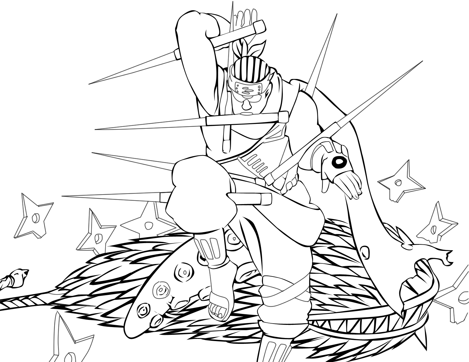 1500x1160 Killer Bee Line Art By Ninjasama