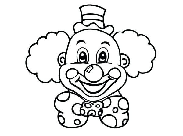 600x448 Free Printable Clown Coloring Pages For Kids Killer Best