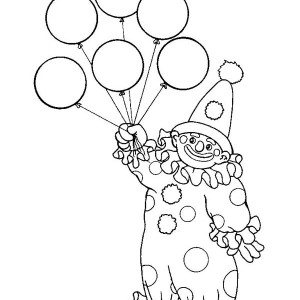 300x300 Clown Balloons Coloring Sheet Scary Clown Coloring Sheets