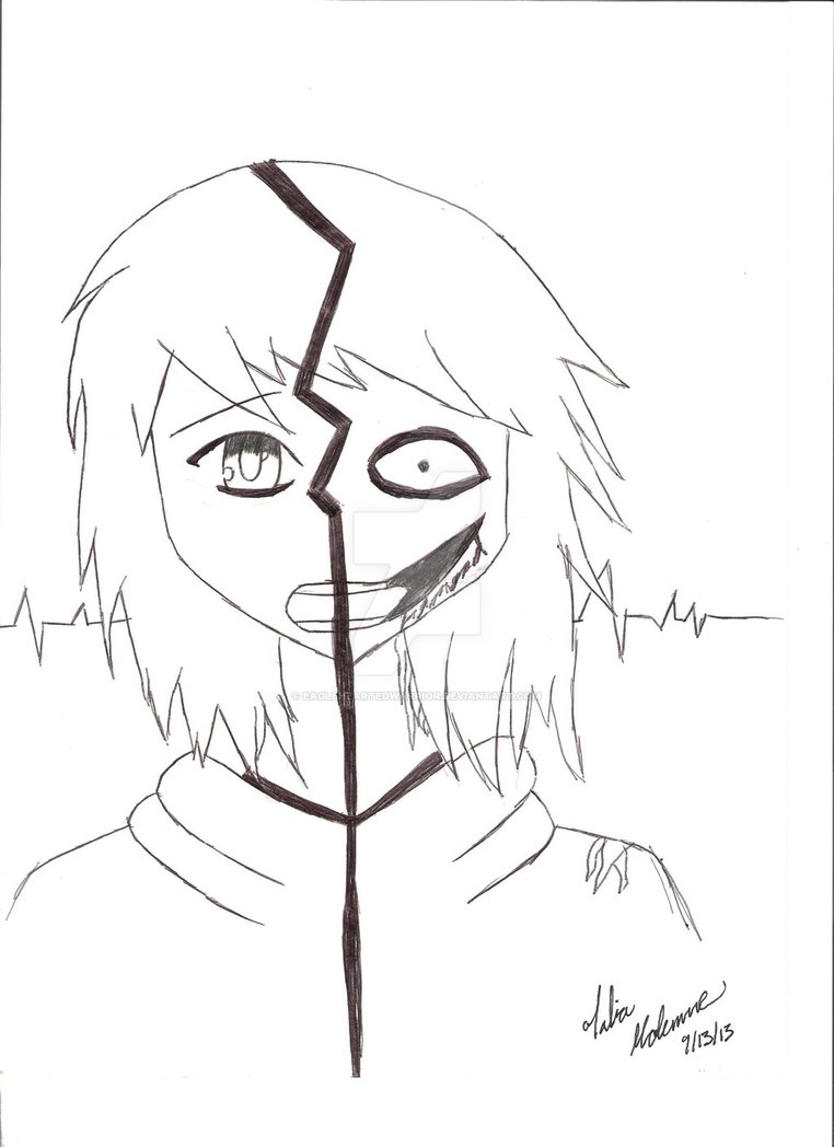 762x1048 Inked Jeff The Killer Drawing 91313 001 By Eagleheartedwarrior