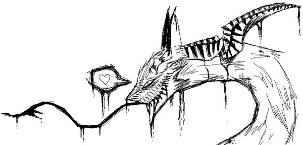 600x288 Emo Dragon Sketch By Killer Beast