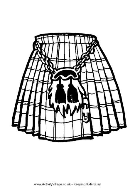 460x657 Kilt Colouring Page Burns Night Kilts