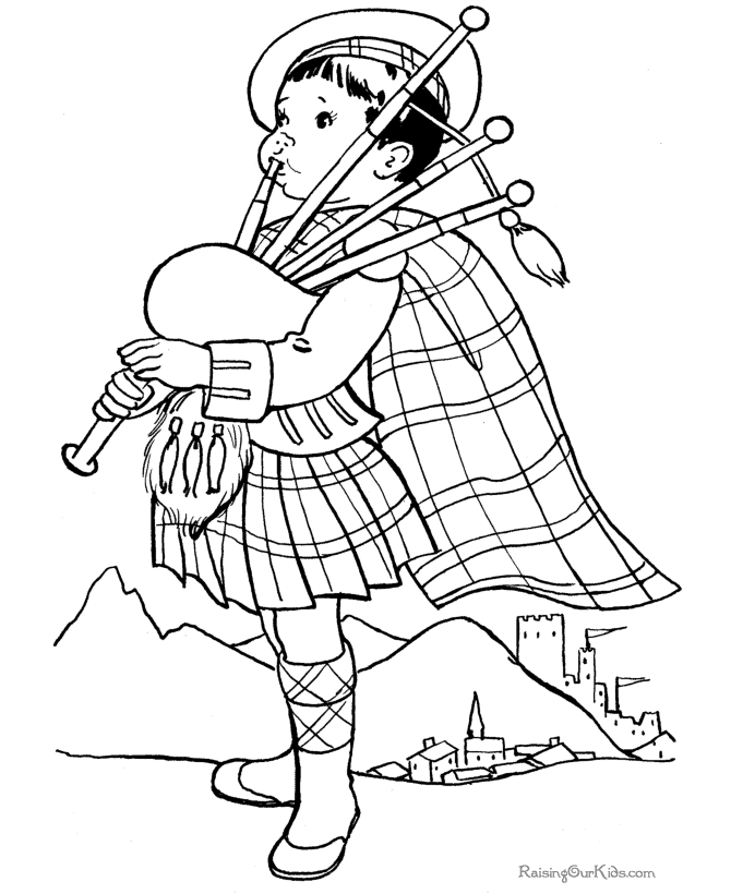 670x820 Scottish Coloring Pages