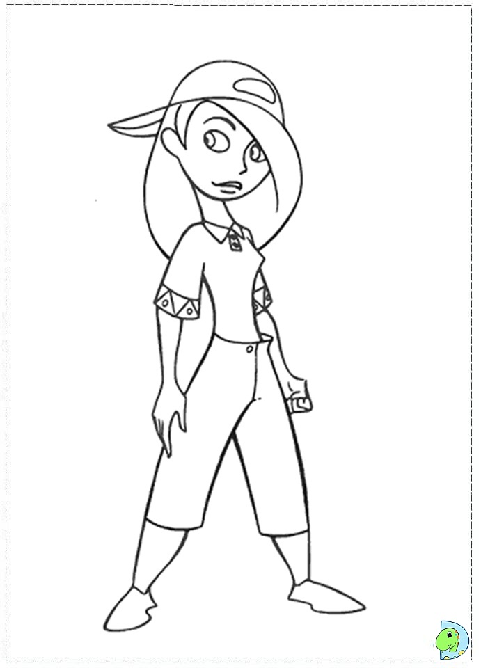 691x960 Kim Possible Coloring Page