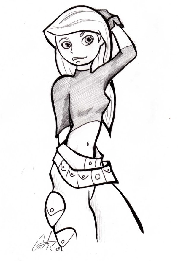 600x876 Kim Possible Inked By Pokeaday