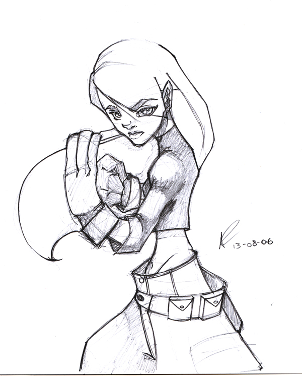 600x746 Kim Possible Sketch By Dullsville