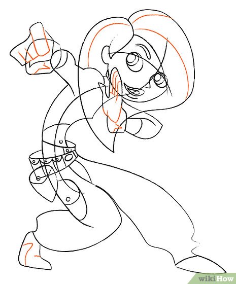 465x560 How To Draw Kim Possible 11 Steps (With Pictures)
