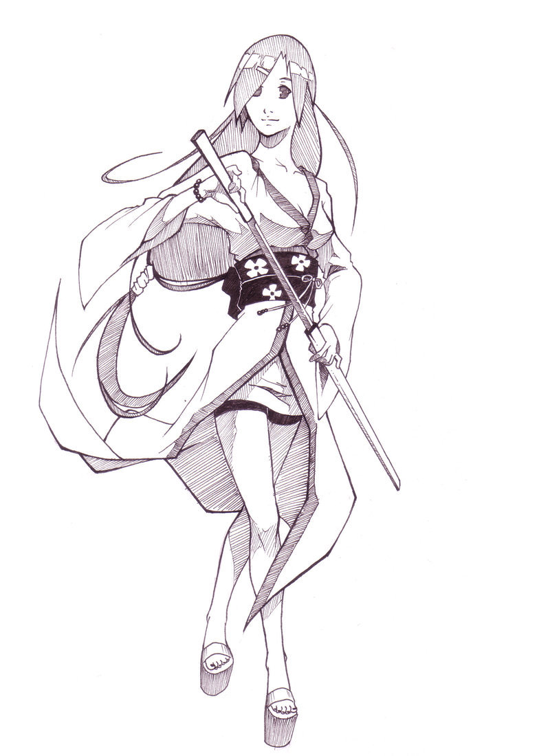 800x1100 Kimono + Sword By Xxlilanimexx