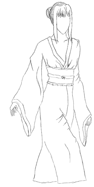 Kimono Drawing at GetDrawings | Free download