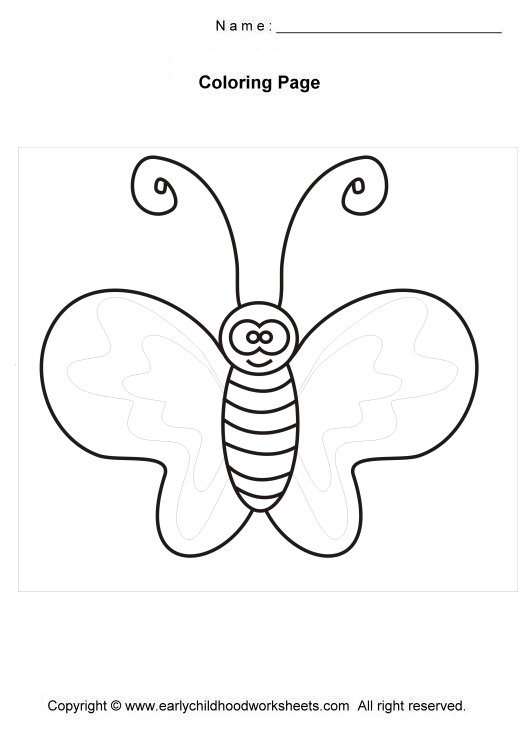 520x730 Insect Coloring Pages For Preschool And Kindergarten