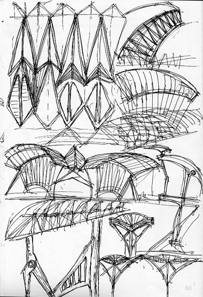 400x585 This Sketche Presents The Idea Of Architecture. The Drawing Shows