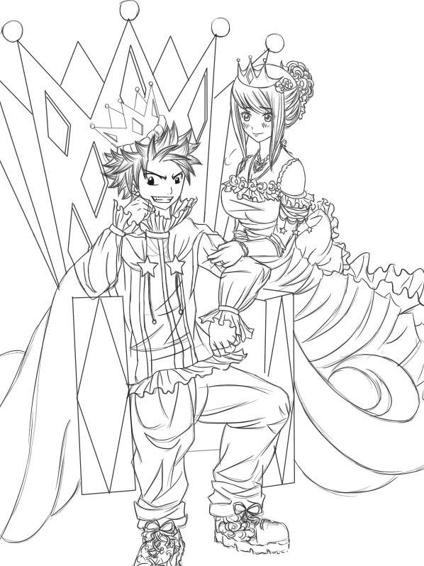 598x798 King X Queen Line Art By Chengggg