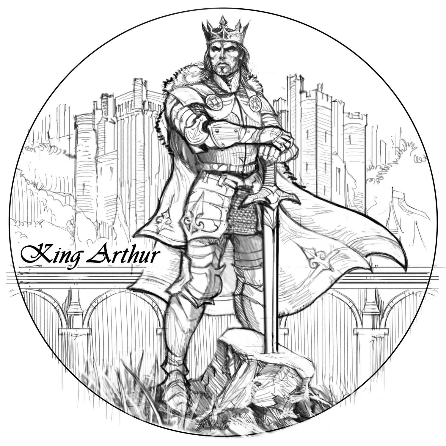 1500x1500 Drawings King Arthur