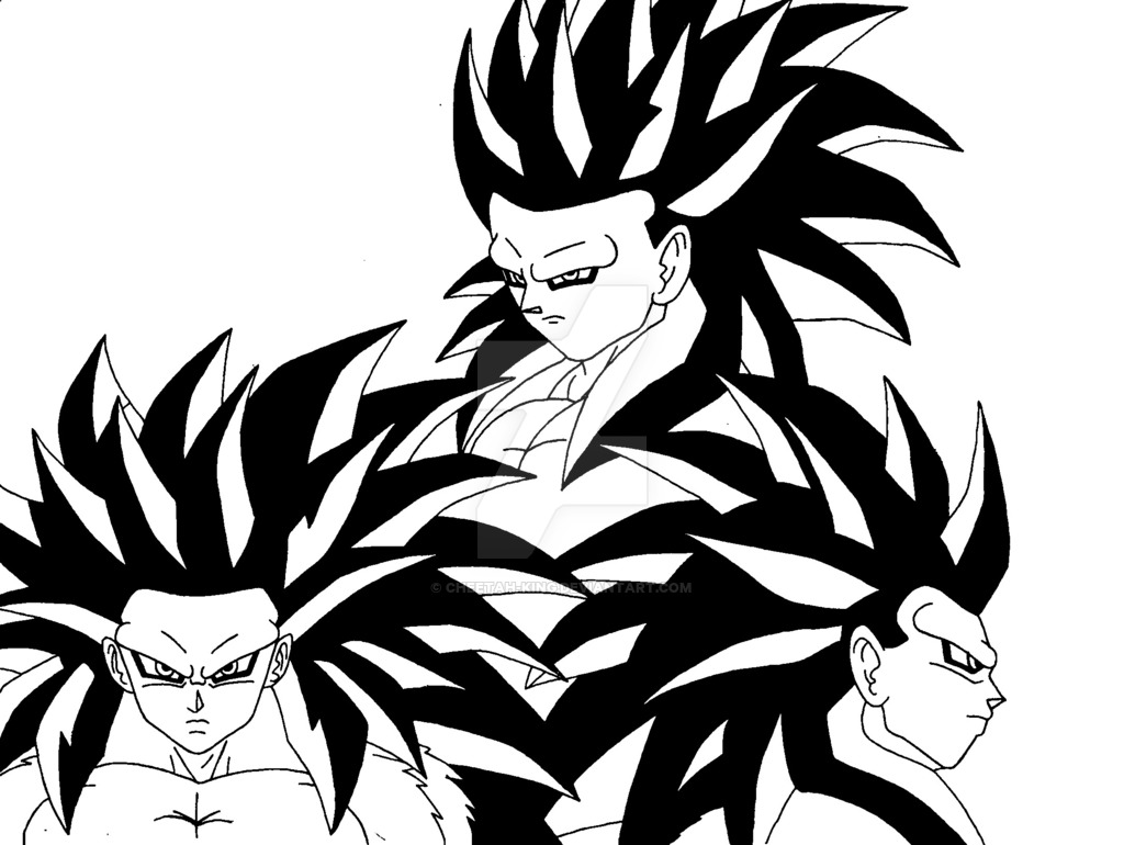 1024x770 Sangoku Ssj4 (Ascended Grade 2) Lineart By Cheetah King
