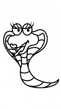 215x382 How To Draw A King Cobra, Easy Step By Step Drawing Tutorial