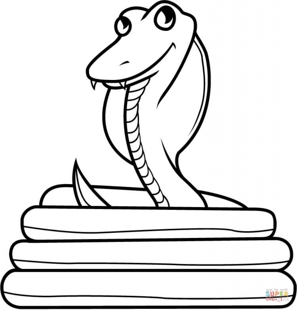 980x1024 Drawing King Cobra Coloring Pages Kids Play Color Free Printable