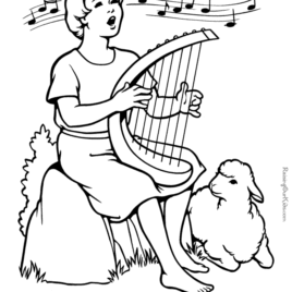 268x268 Coloring Page Of King David In The Bible Archives