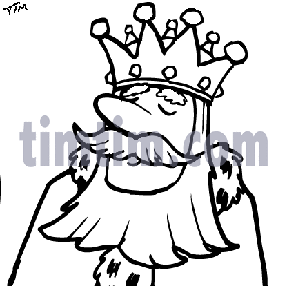 416x414 Free Drawing Of A King Bw From The Category Occupations + Jobs