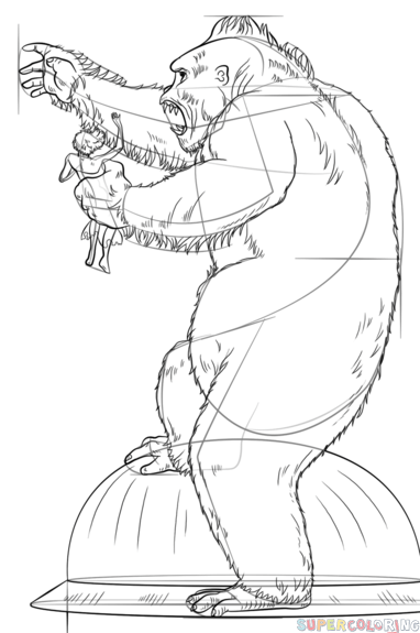 382x575 How To Draw King Kong Super Coloring