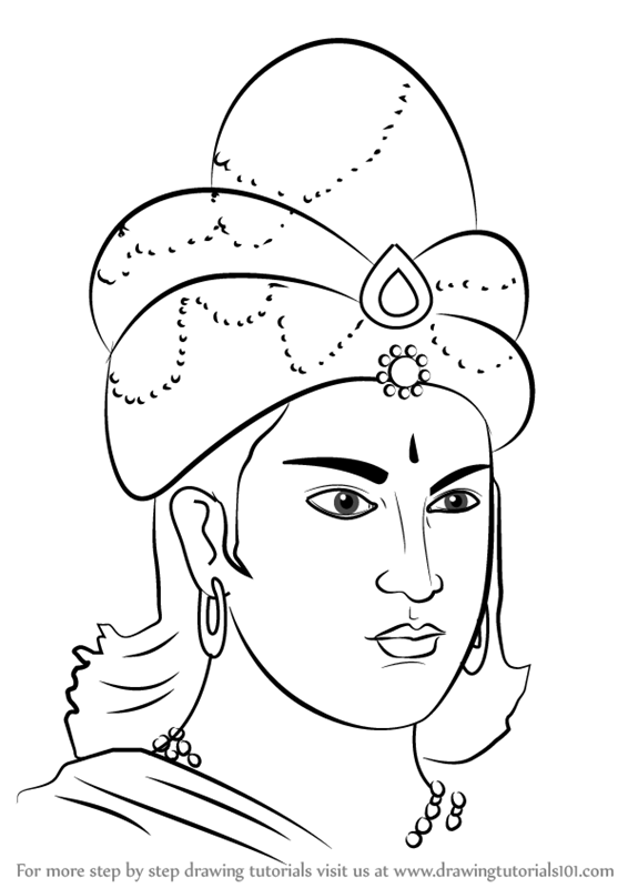 566x800 Learn How To Draw King Ashoka (Emperors) Step By Step Drawing
