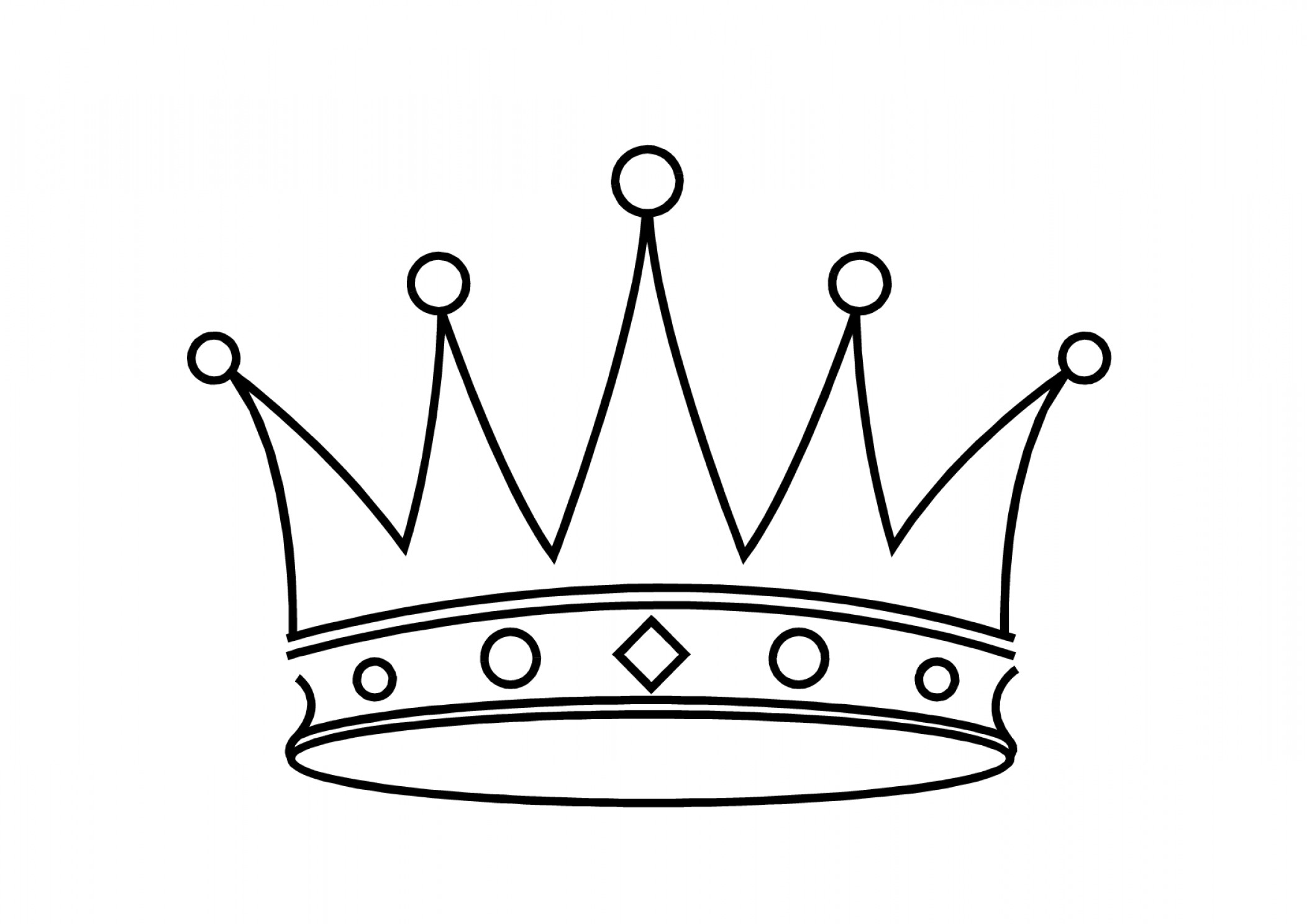 2104x1488 Simple Drawing Of A Crown