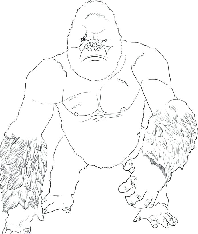 693x822 King Kong Coloring Pages