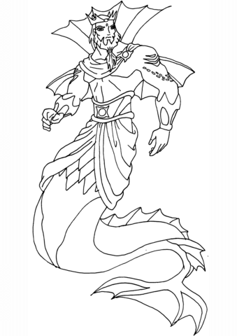 339x480 Winx Club King Neptune Coloring Page Free Printable Coloring Pages