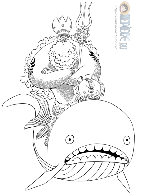 600x825e Piece 611 King Neptune By Ioshiklineart