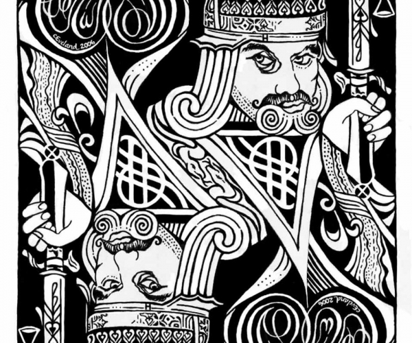 600x500 King Of Hearts Card In Robust Hearts Playing Card Sticker King