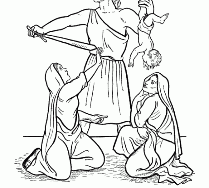 670x600 King Solomon Activity Sheets Coloring Page