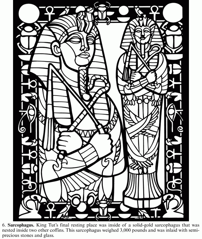 650x770 King Tut Coloring Pages